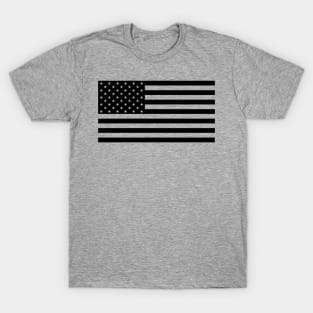 US Flag Black only (Transparent Background) T-Shirt